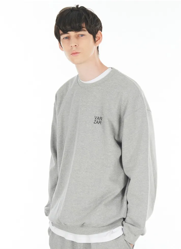 VARZAR  |Unisex Street Style Long Sleeves Cotton Logo Sweatshirts