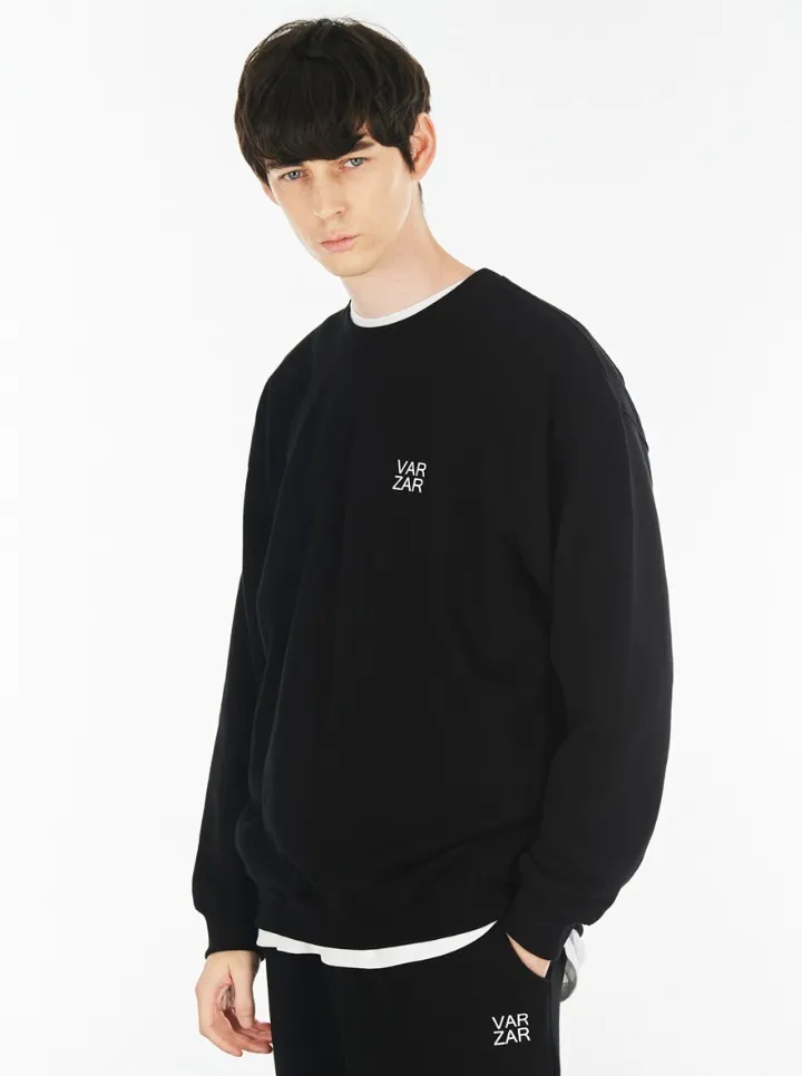 VARZAR  |Unisex Street Style Long Sleeves Cotton Logo Sweatshirts