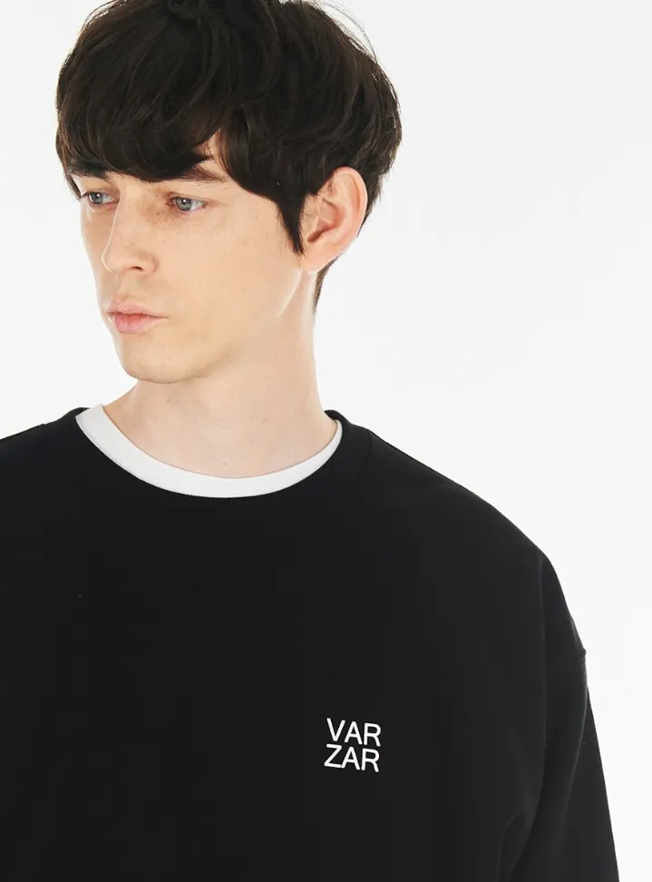 VARZAR  |Unisex Street Style Long Sleeves Cotton Logo Sweatshirts