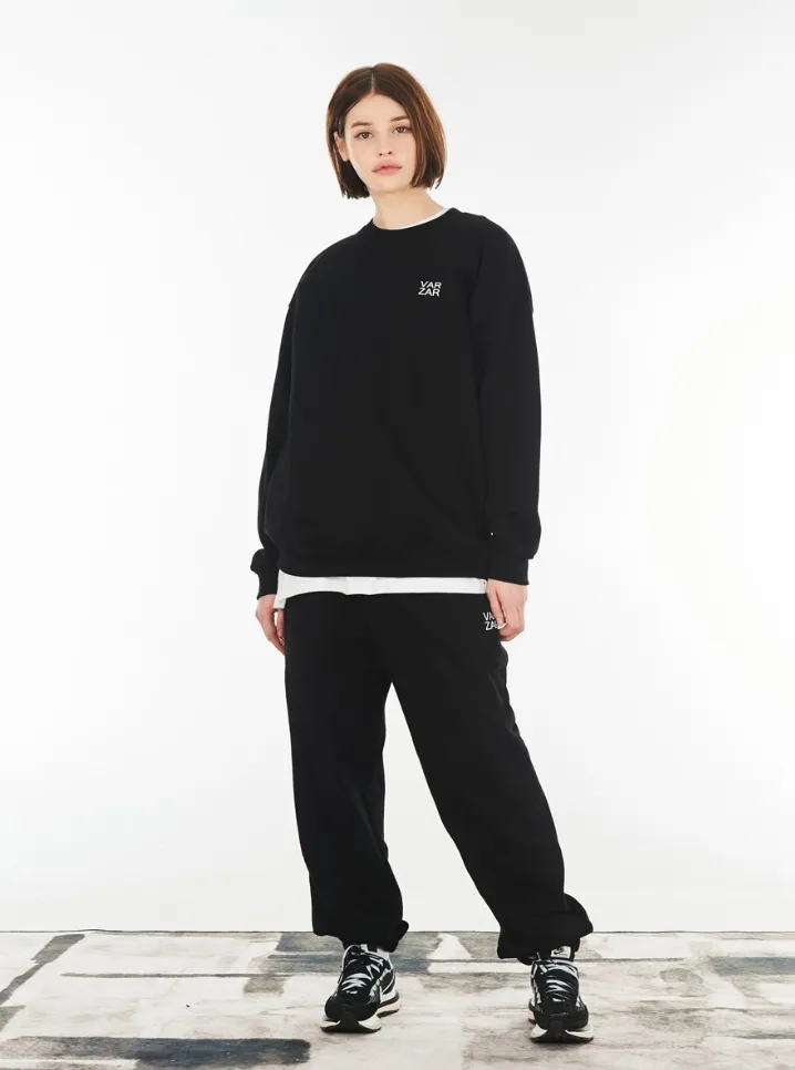 VARZAR  |Unisex Street Style Long Sleeves Cotton Logo Sweatshirts