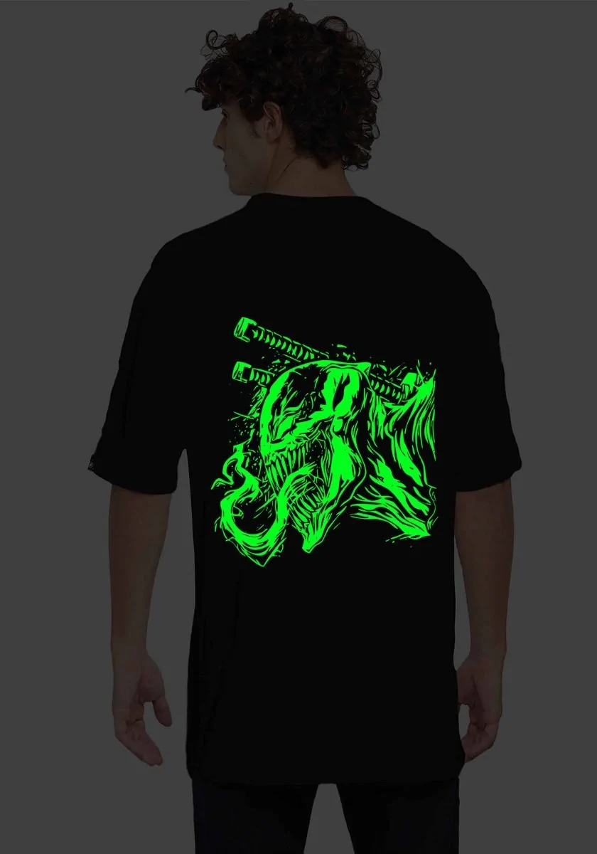 Venom Deadpool Glow In Dark Oversized T-Shirt