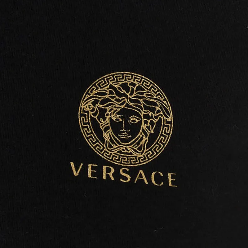 VERSACE  |Crew Neck Street Style Plain Cotton Short Sleeves Co-ord