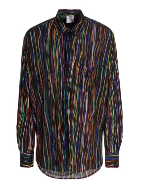 Vetements Striped Long-Sleeved Shirt