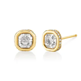 Vintage Asscher Diamond River Studs | Ready to Ship