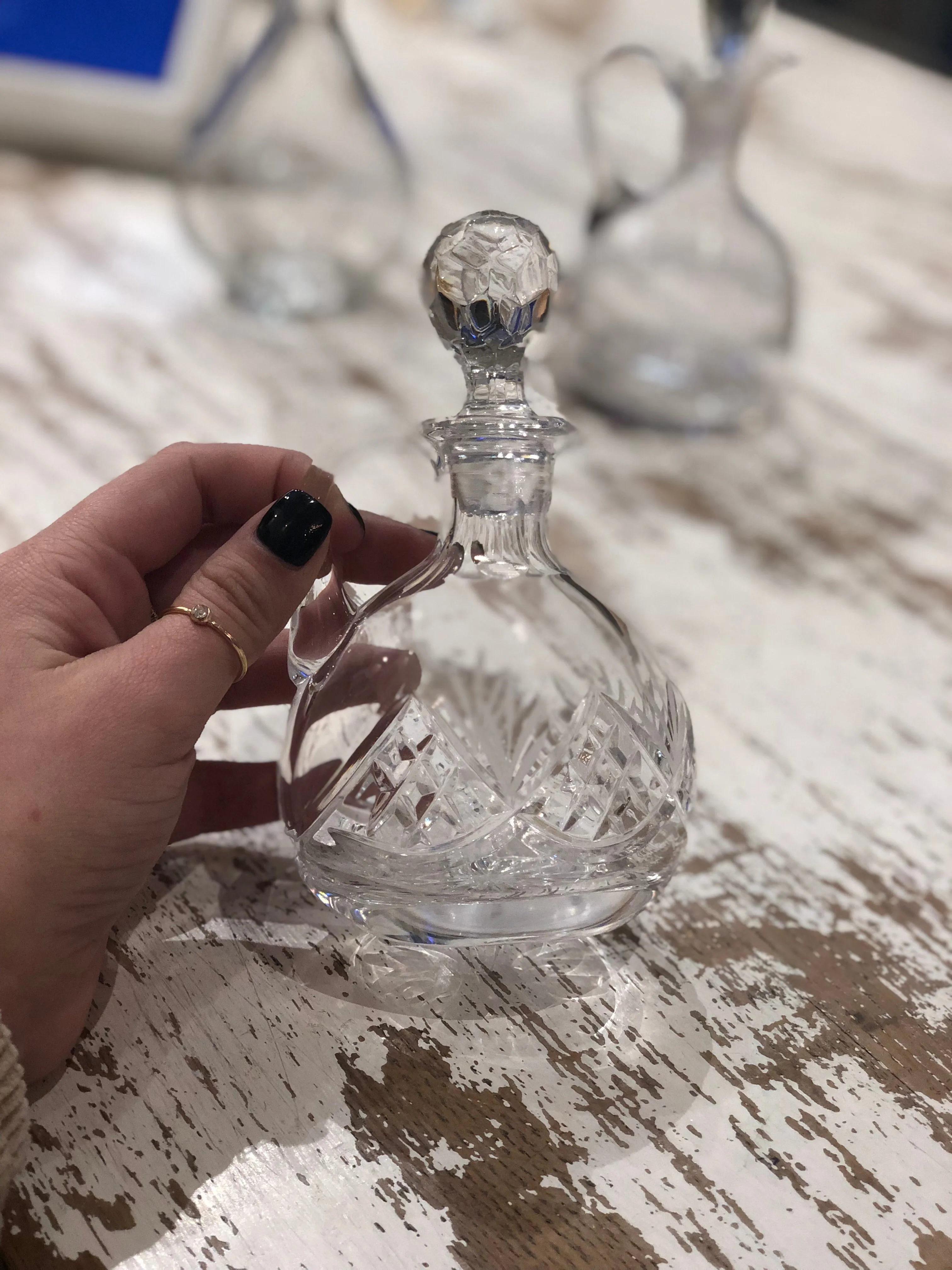 vintage elegant glass bottle