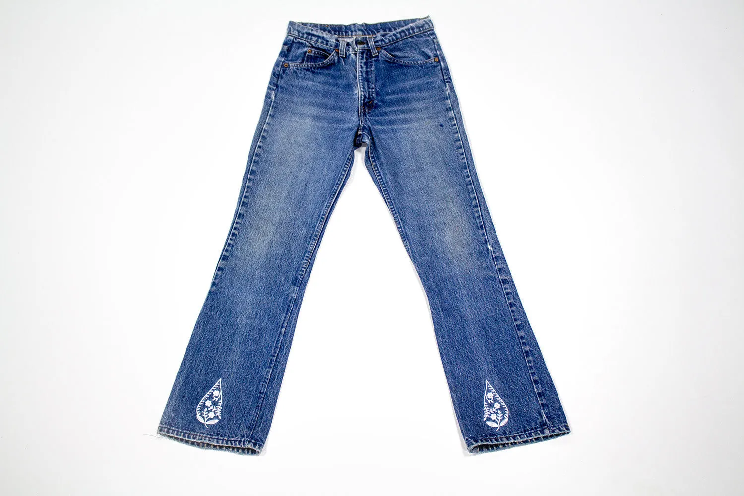 Vintage Women’s Denim Levis with Embroidery - Paisley Drop Vintage Levi's