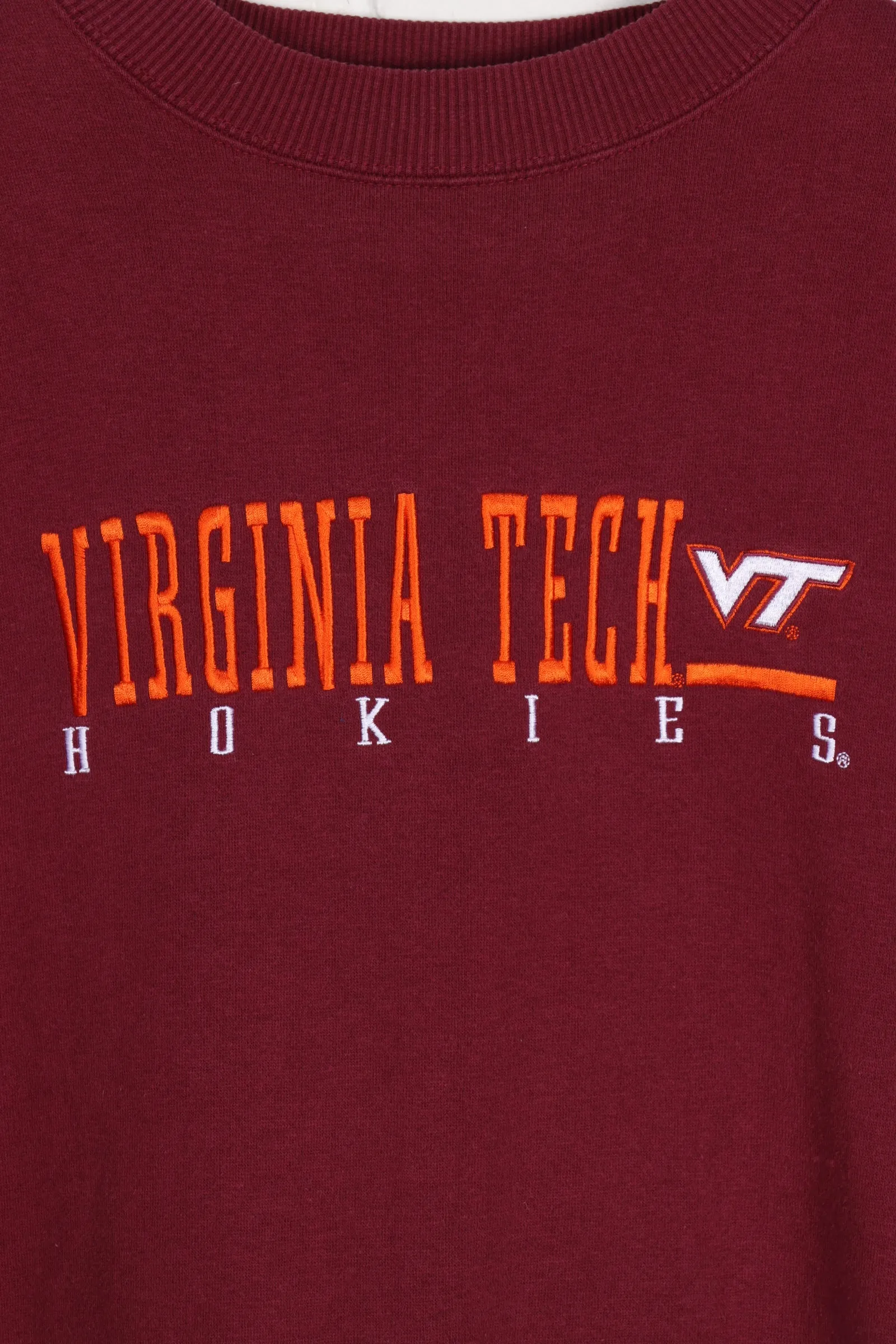 Virginia Tech Hokies Embroidered College STARTER Sweatshirt (XL)