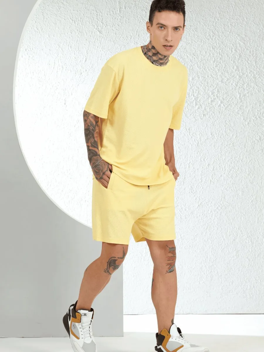 Waffle Oversized Yellow Co-ords