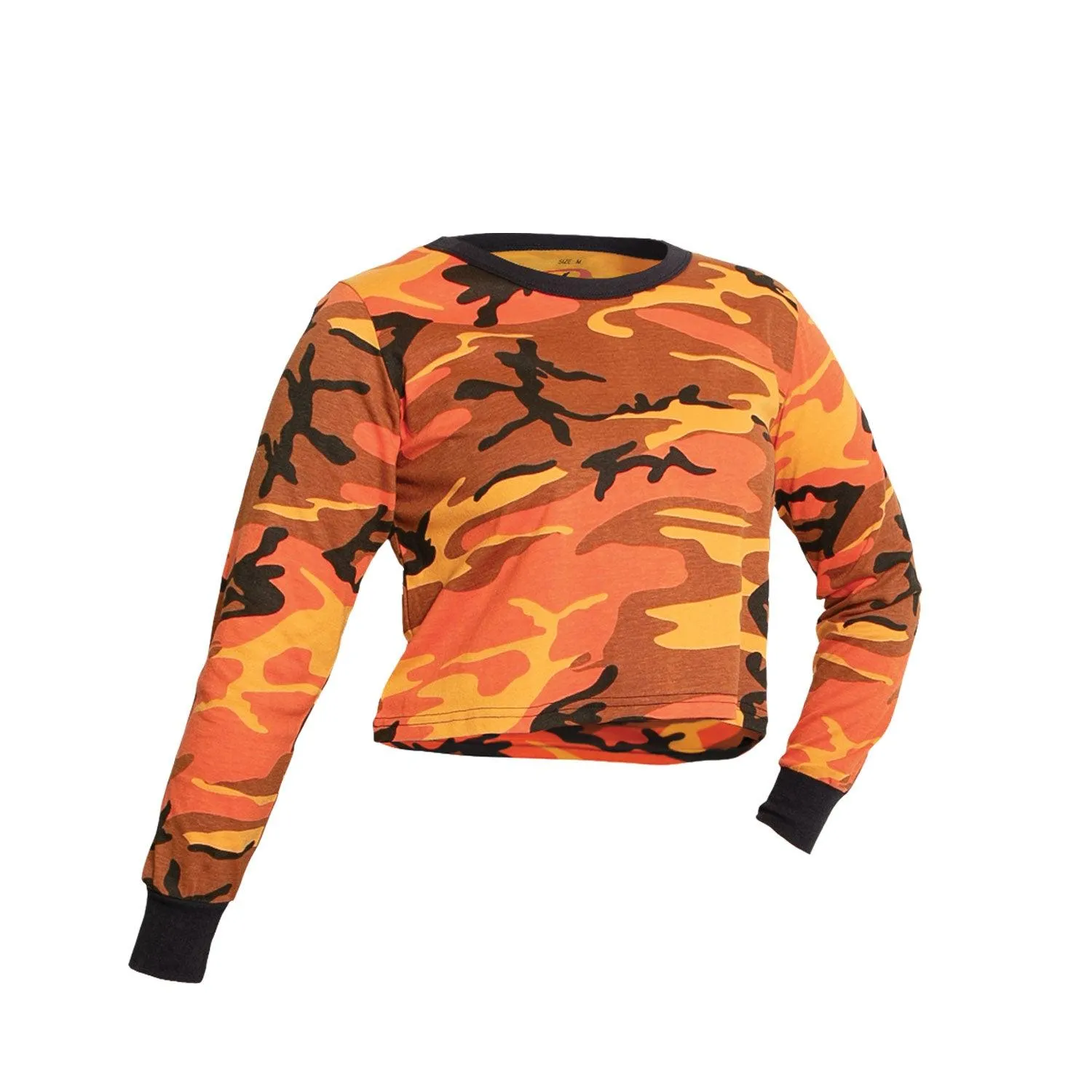 Women's Camo Long Sleeve Crop Top