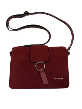 Women's red leather handbag leather + skin gc 504