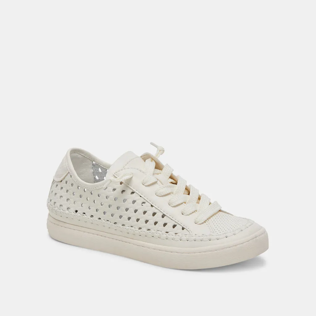 ZOLEN SNEAKERS WHITE PERFORATED LEATHER– Dolce Vita 6971242053698