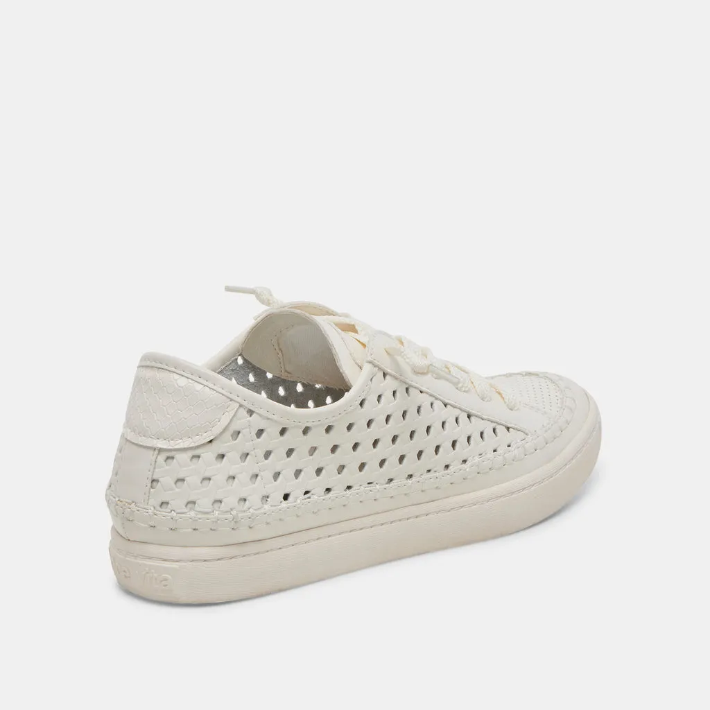 ZOLEN SNEAKERS WHITE PERFORATED LEATHER– Dolce Vita 6971242053698