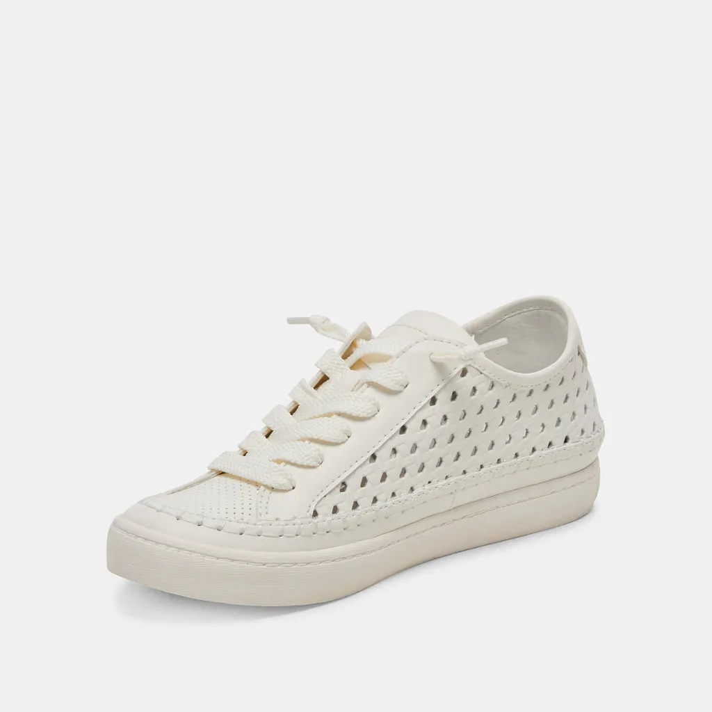 ZOLEN SNEAKERS WHITE PERFORATED LEATHER– Dolce Vita 6971242053698