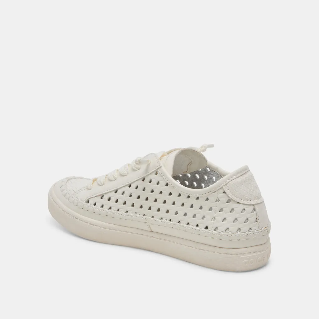 ZOLEN SNEAKERS WHITE PERFORATED LEATHER– Dolce Vita 6971242053698